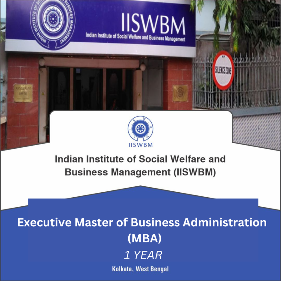 Executive MBA/PGDM at Indian Institute of Social Welfare And Business Management , Kolkata